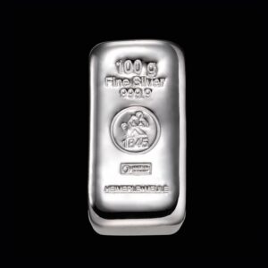 Strieborná investičná tehlička Heimerle Meulle 100g