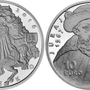 Minca Ag 10€/2016 stand/proff 400.výročie úmrtia Juraja Turza
