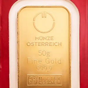 Zlatá investičná tehlička Münze Österreich 50g