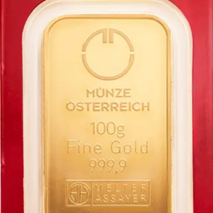 Zlatá investičná tehlička Münze Österreich 100g